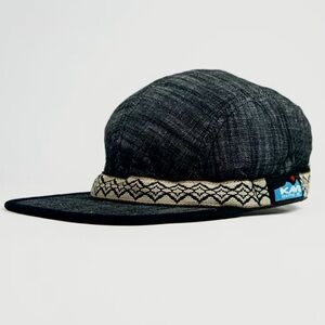 KAVU Trail Hat Running Sun Hat Cotton Black-Gray Adjustable Cap Size Medium